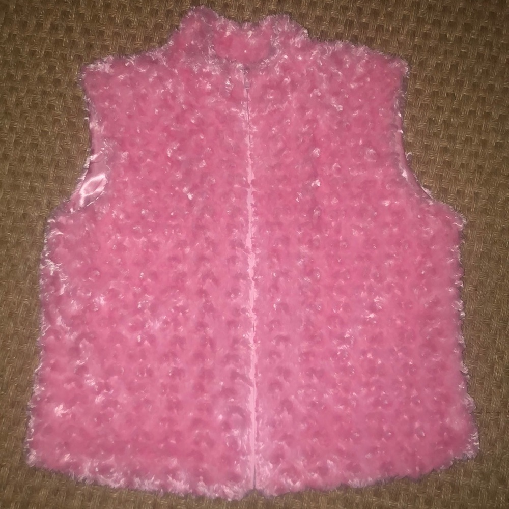 Bubblegum pink super soft faux fur ladies szL vest